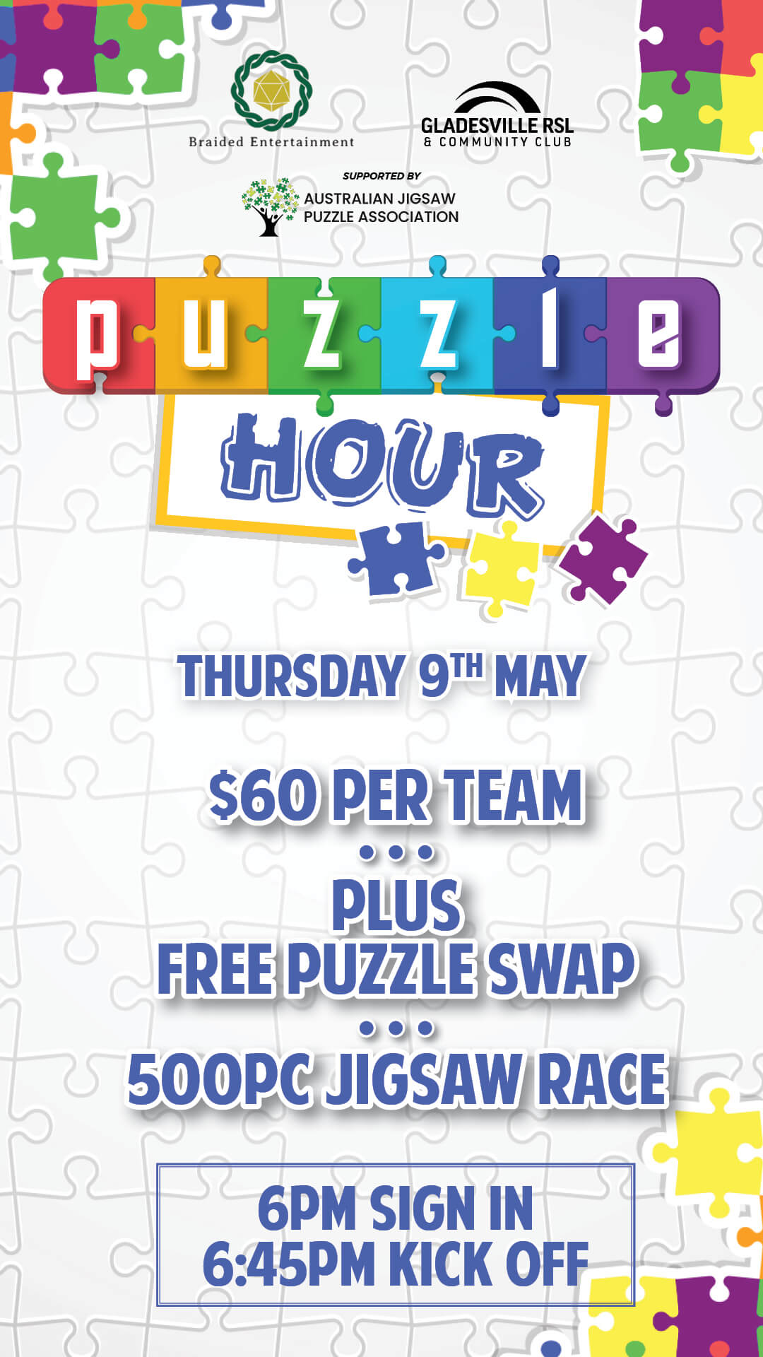 9 May Puzzle Hour