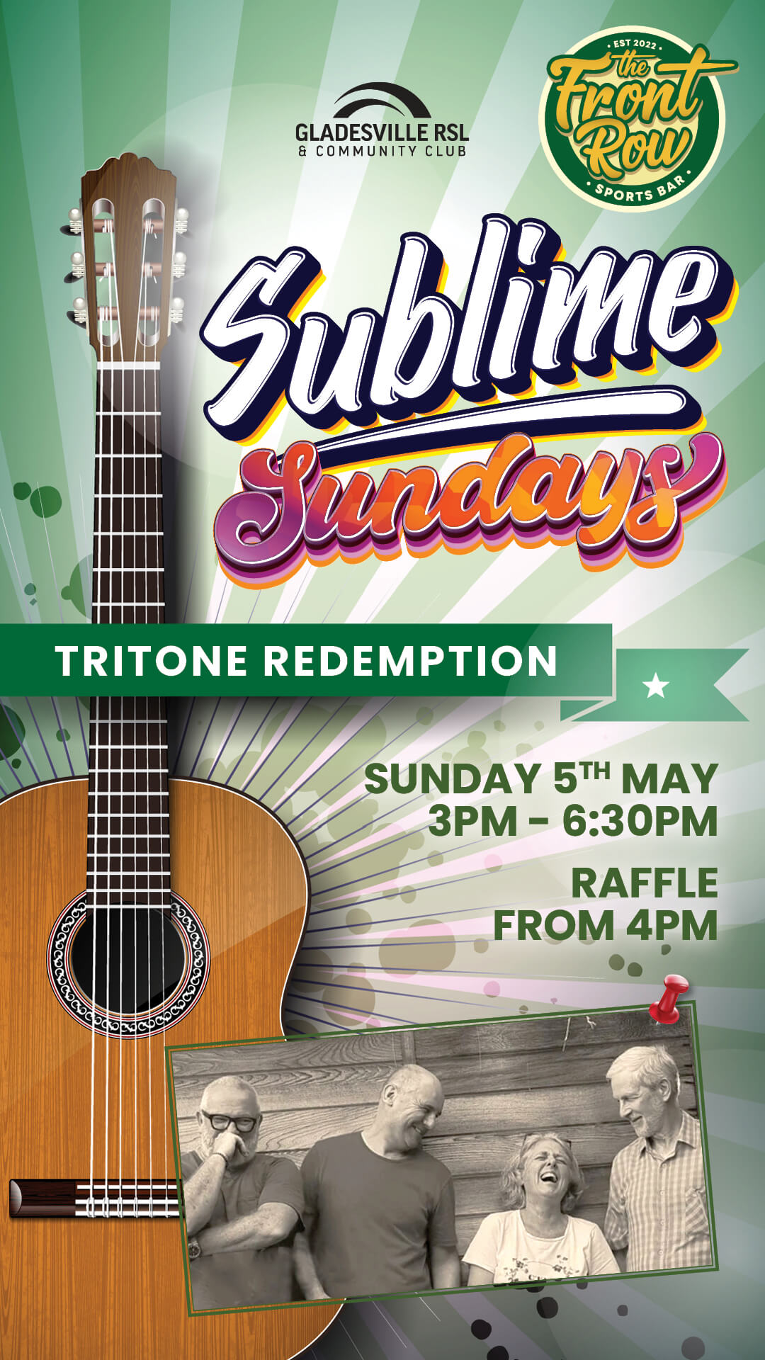 May Sublime Sunday Tritone Redemption - TV Port - Gladesville RSL